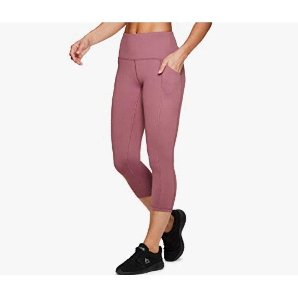 RBX Life Active High Waisted Leggings with Pockets XXL Mauve Athletic Gym